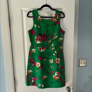 J. Crew Floral Green Sleeveless Dress - NWT